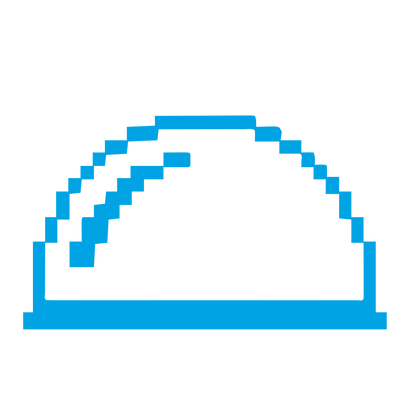 Pixel Dome Logo #00a3e4