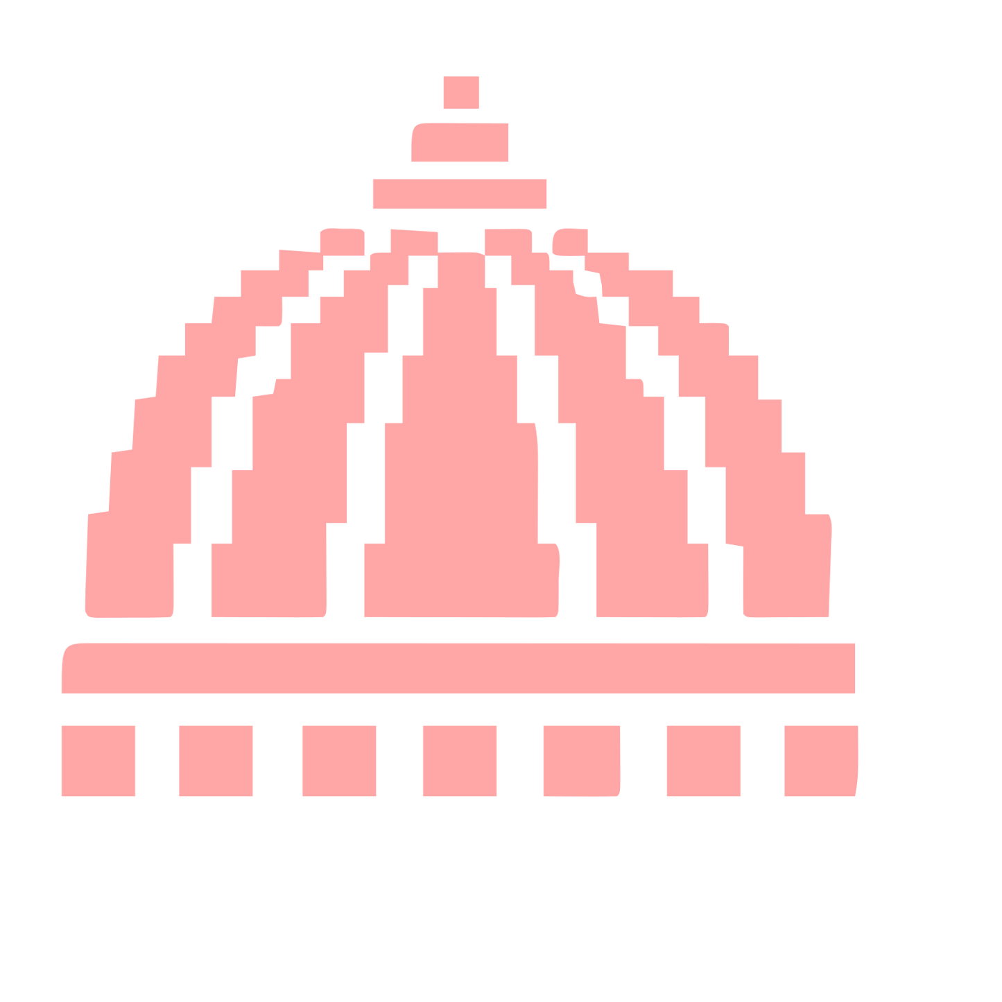 Pixel Dome Capitol Logo #ffa6a6