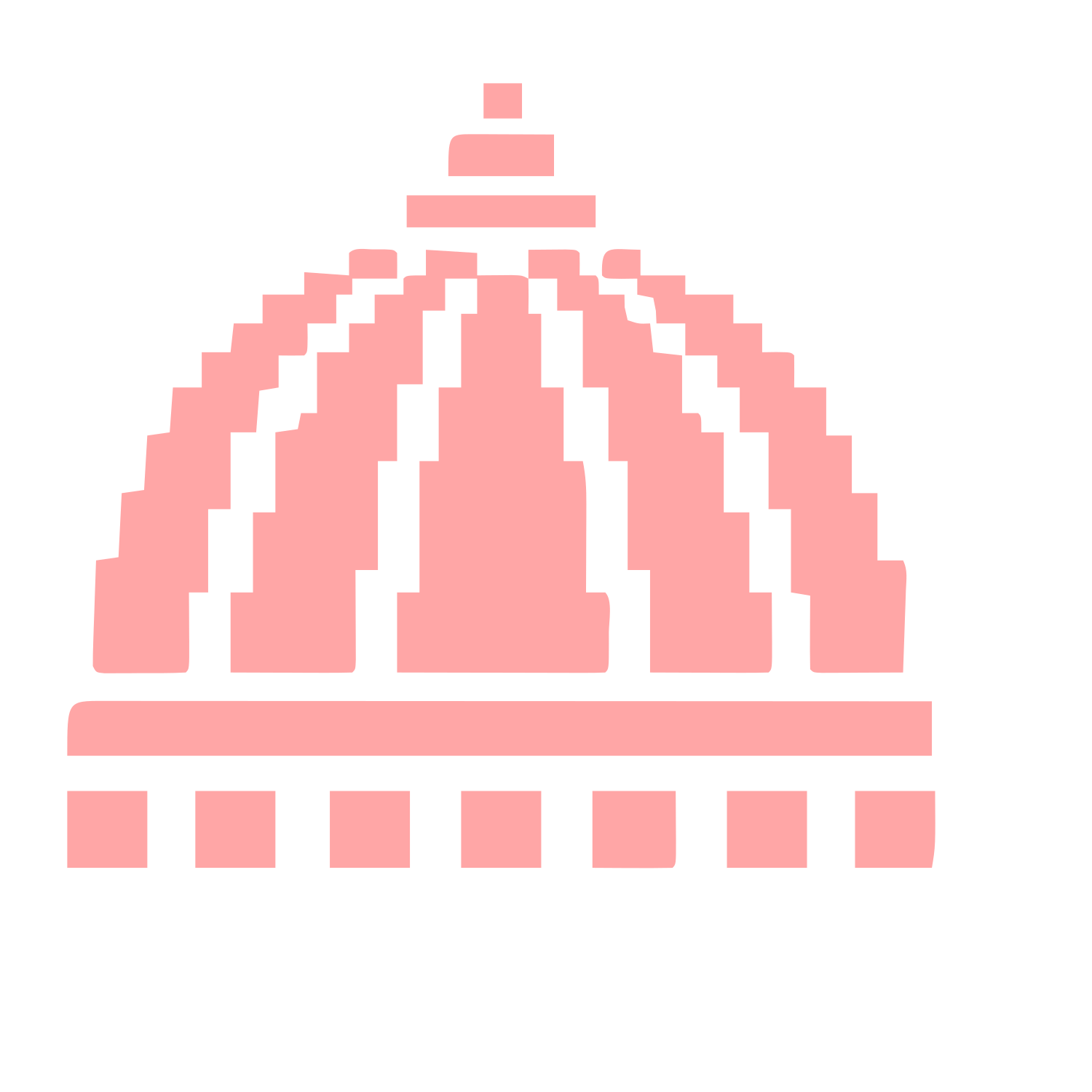 Pixel Dome Capitol Logo #ffa6a6