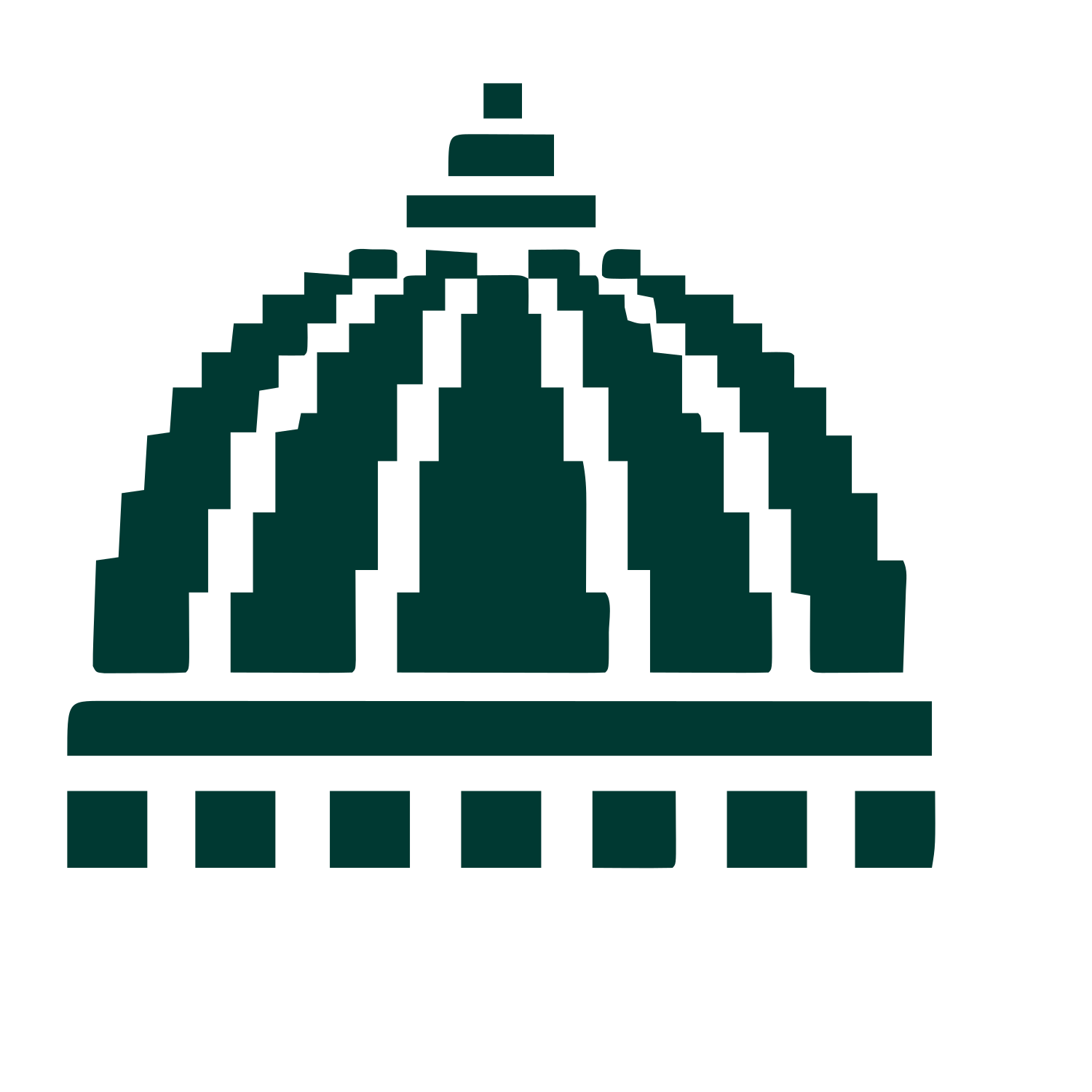 Pixel Dome Capitol Logo #003932