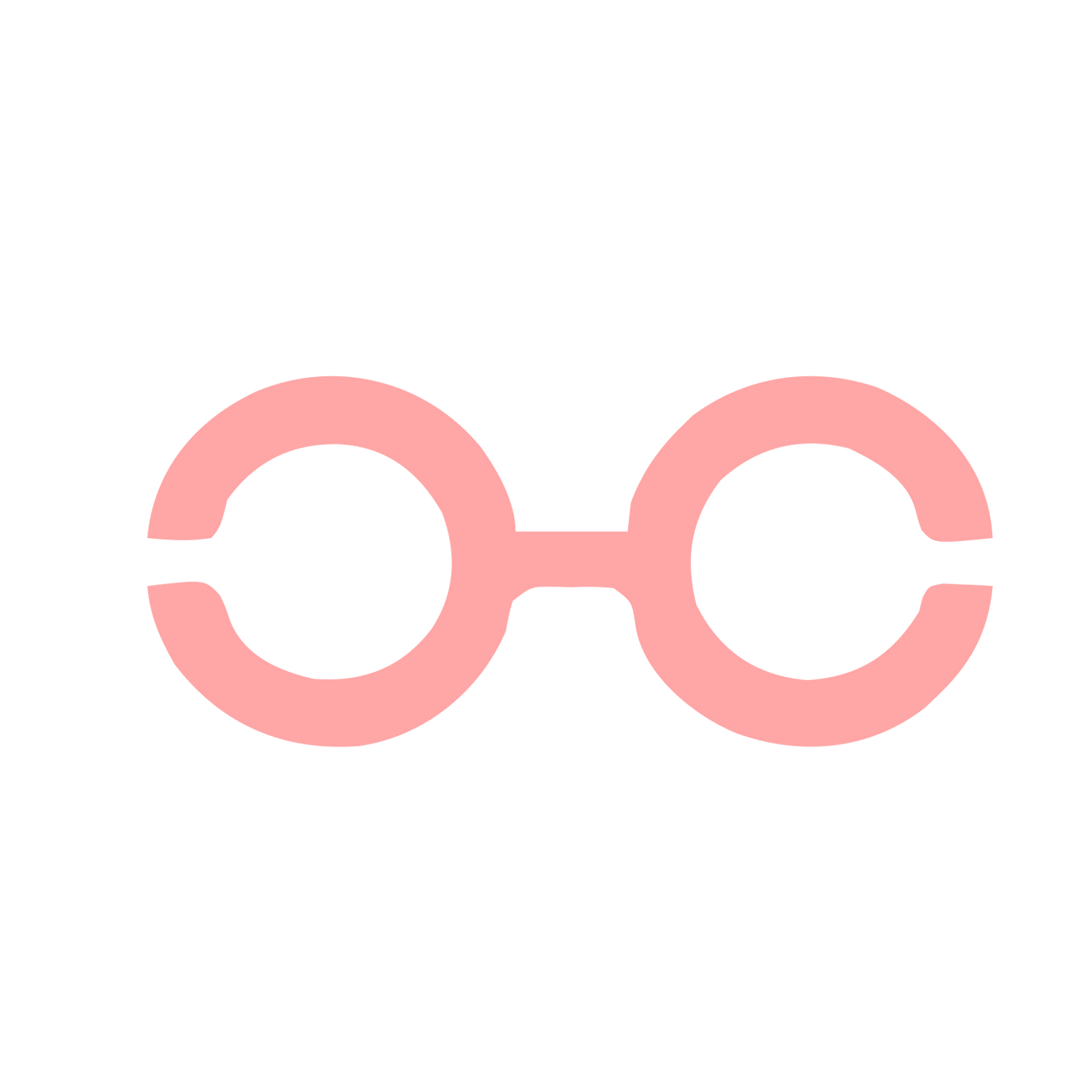 Round Glasses Logo #ffa6a6