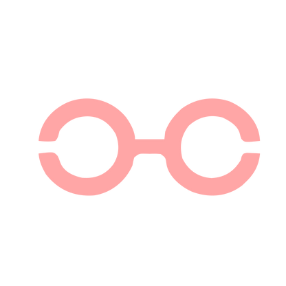 Round Glasses Logo #ffa6a6