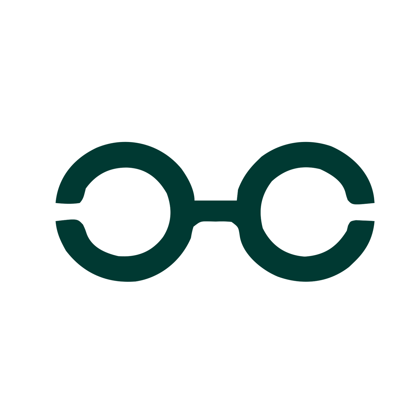 Round Glasses Logo #003932