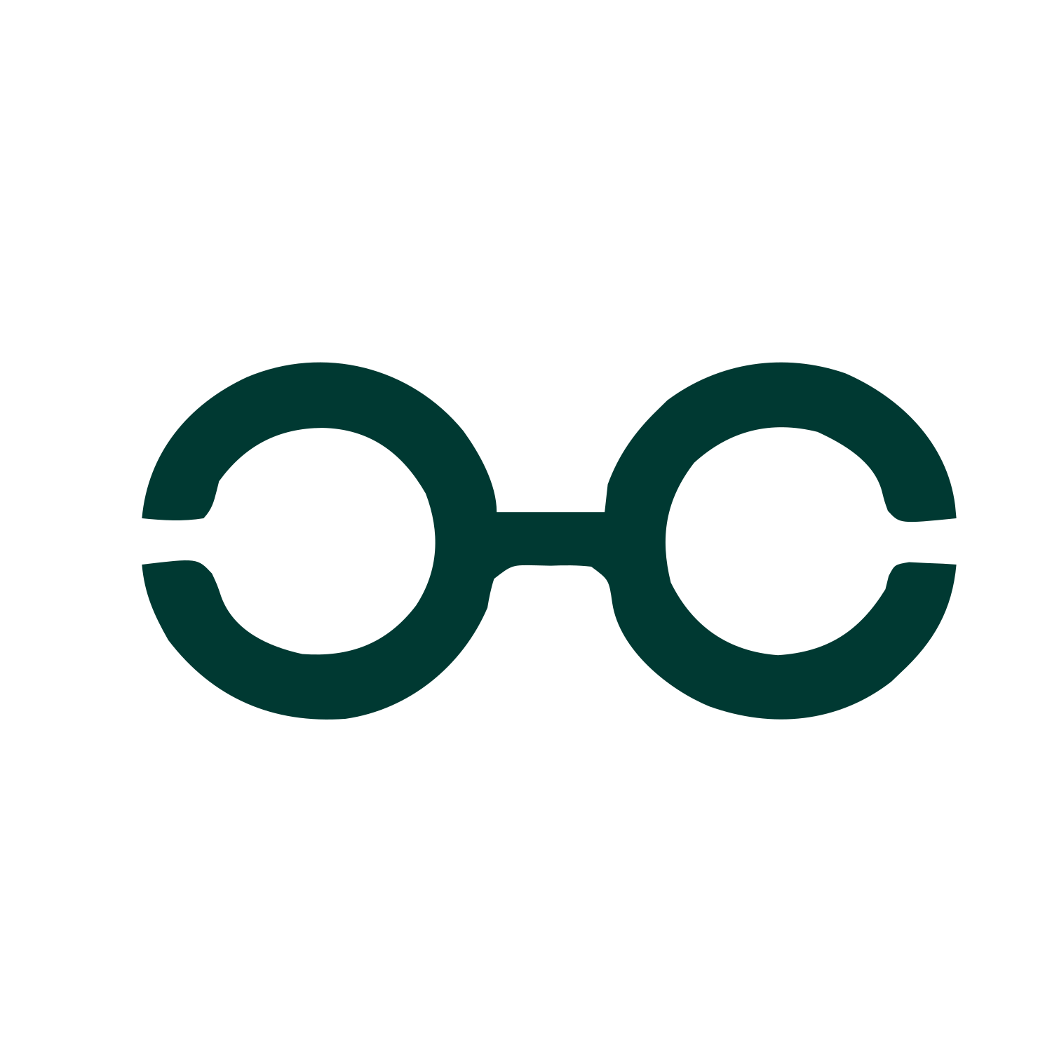 Round Glasses Logo #003932