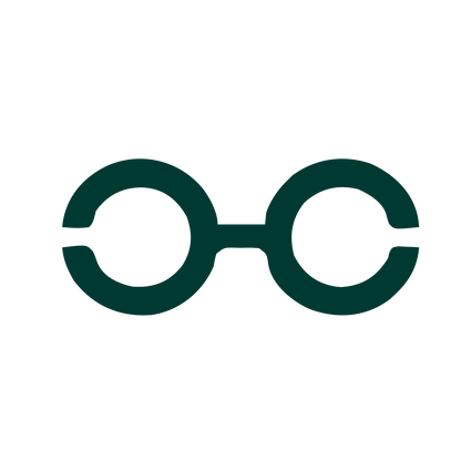Round Glasses Logo #003932