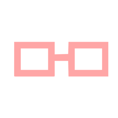 Square Glasses Outline Logo #ffa6a6