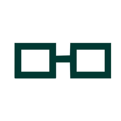 Square Glasses Outline Logo #003932