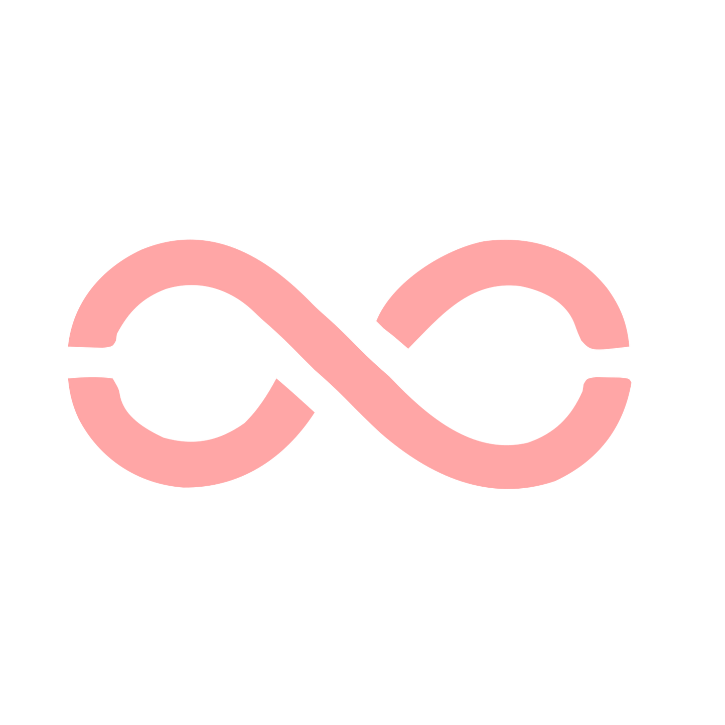 Infinity Loop Outline Logo #ffa6a6