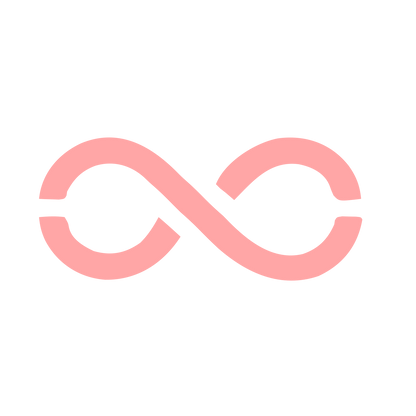 Infinity Loop Outline Logo #ffa6a6
