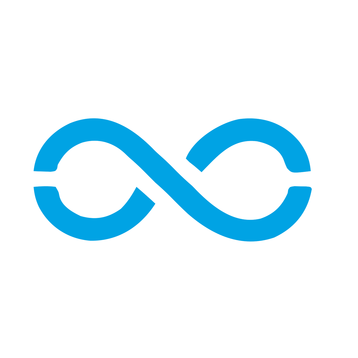 Infinity Loop Outline Logo #00a3e4