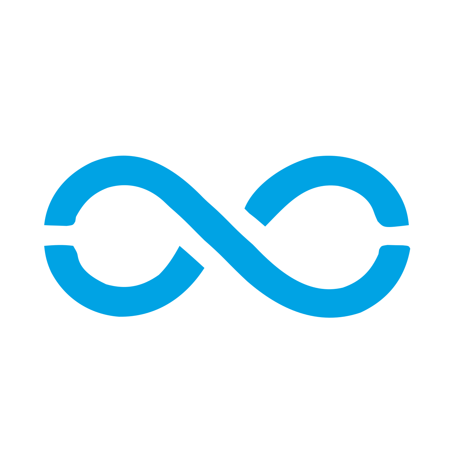 Infinity Loop Outline Logo #00a3e4