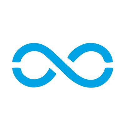 Infinity Loop Outline Logo #00a3e4