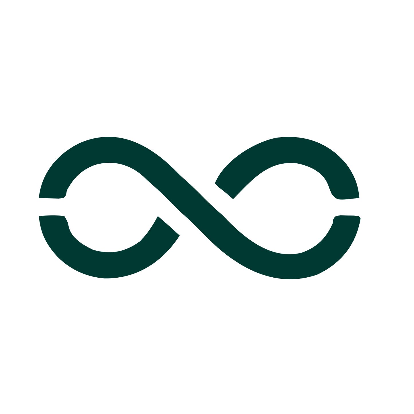 Infinity Loop Outline Logo #003932