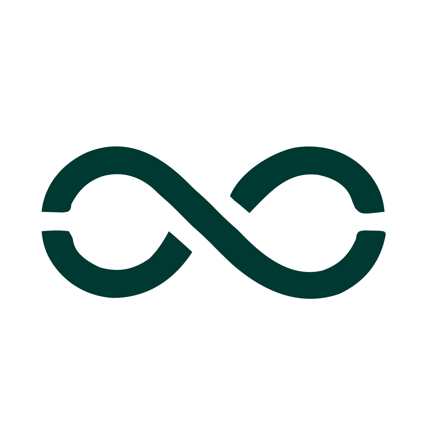 Infinity Loop Outline Logo #003932