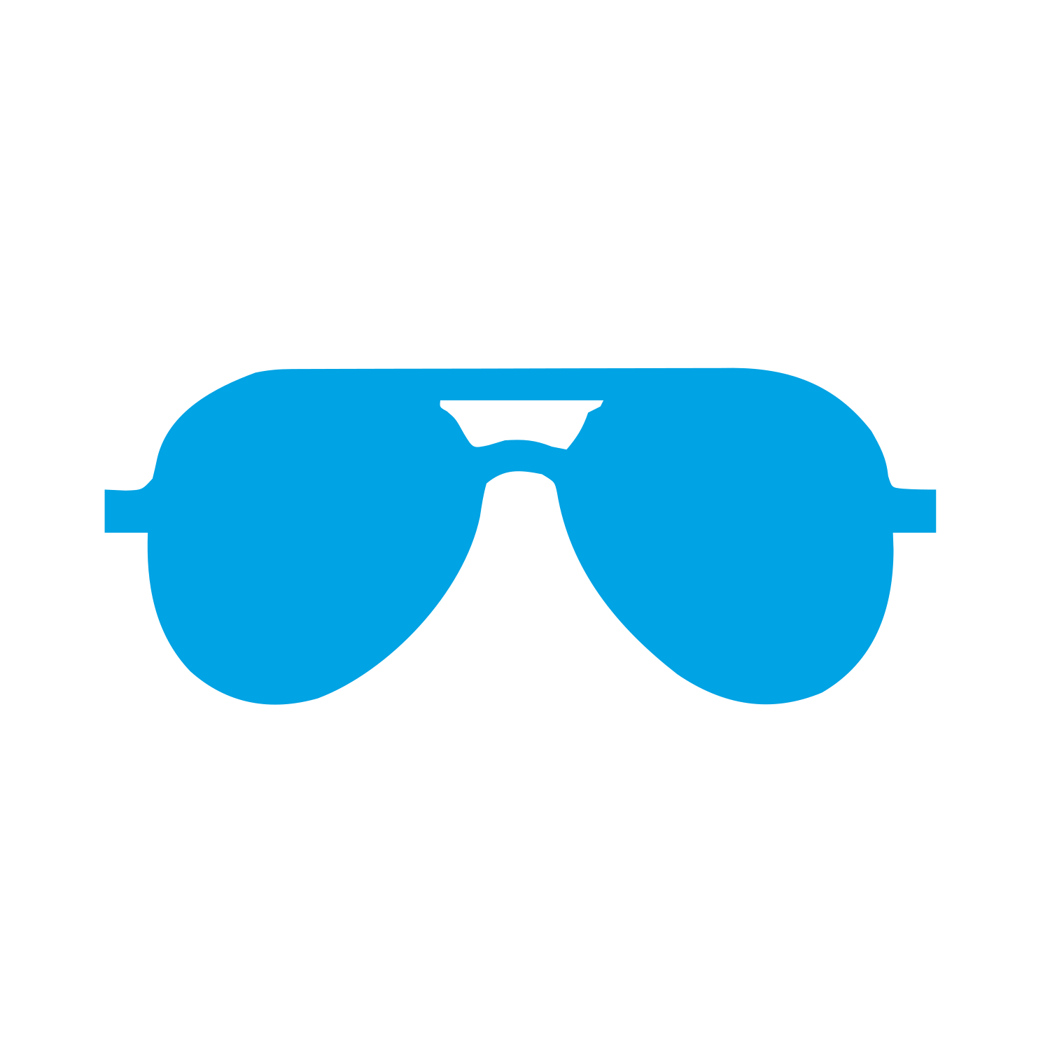 Aviator Sunglasses Logo #00a3e4