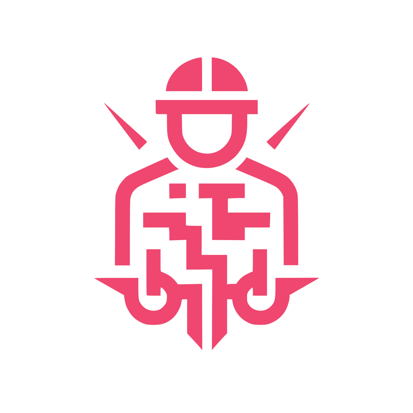 Worker Safety Logo #EF476F