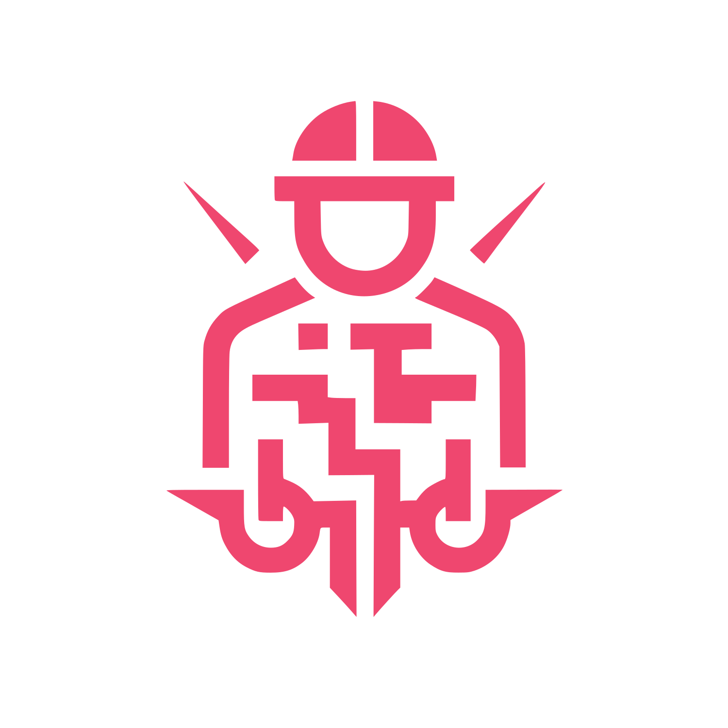 Worker Safety Logo #EF476F