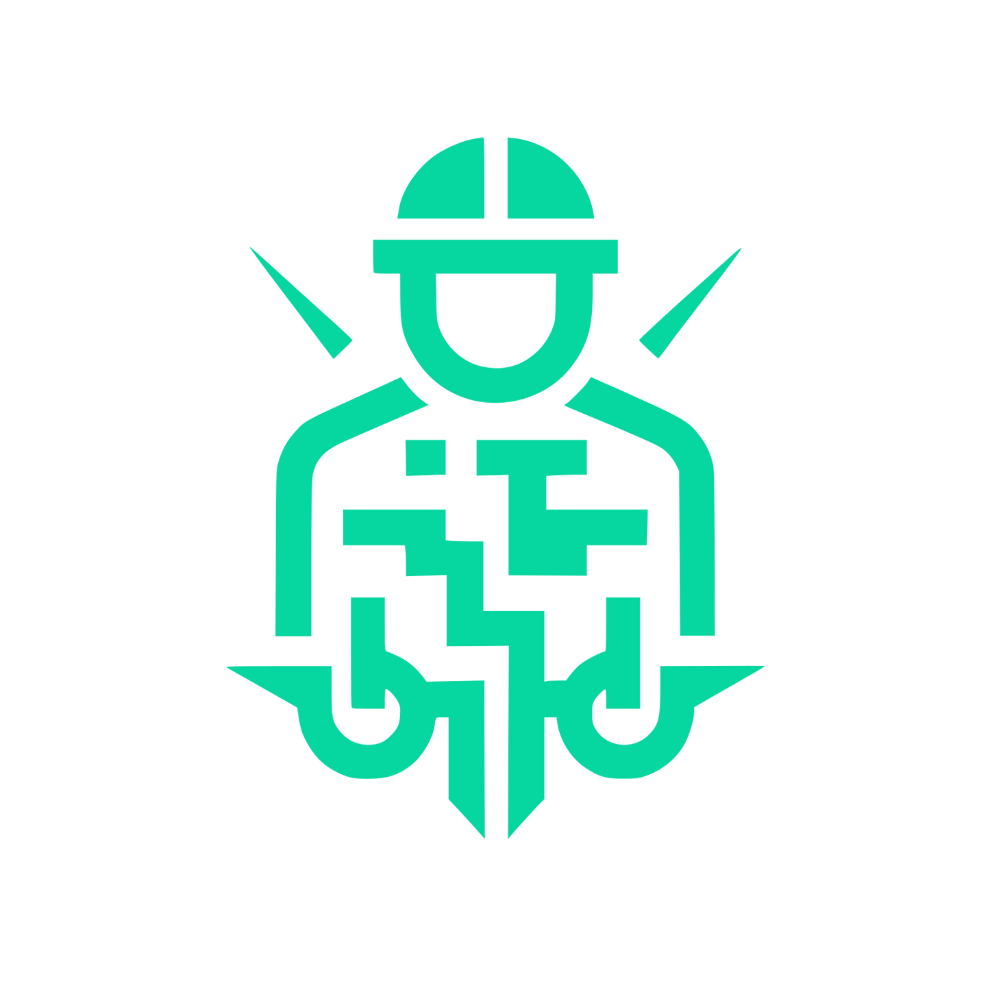 Worker Safety Logo #06D6A0