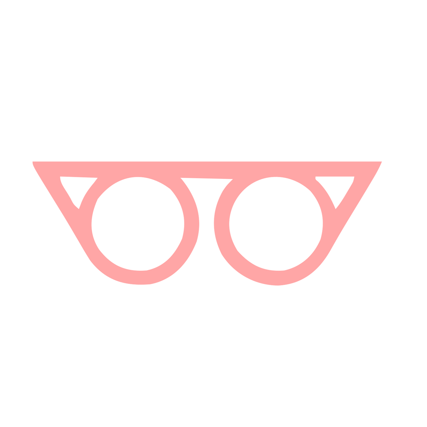 Retro Glasses Frame Logo #ffa6a6