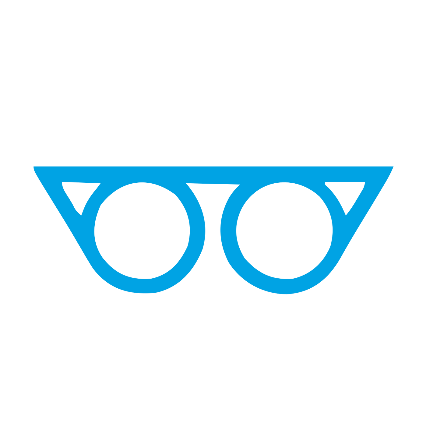 Retro Glasses Frame Logo #00a3e4