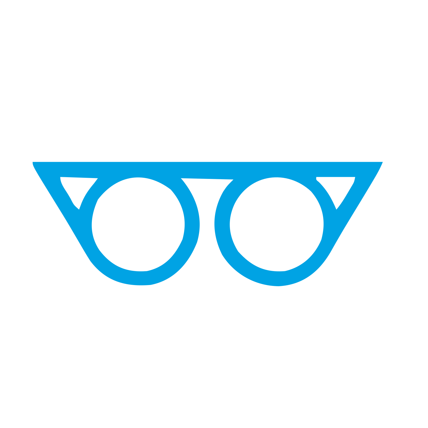 Retro Glasses Frame Logo #00a3e4