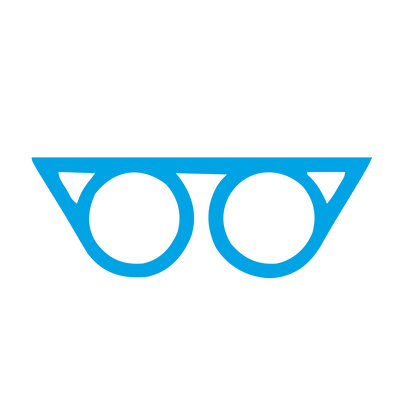 Retro Glasses Frame Logo #00a3e4