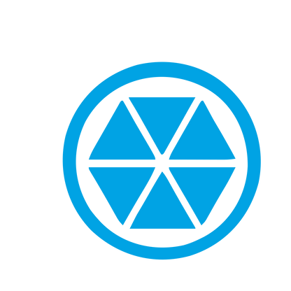 Hexagon Circle Kaleidoscope Logo #00a3e4