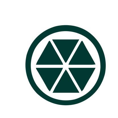Hexagon Circle Kaleidoscope Logo #003932