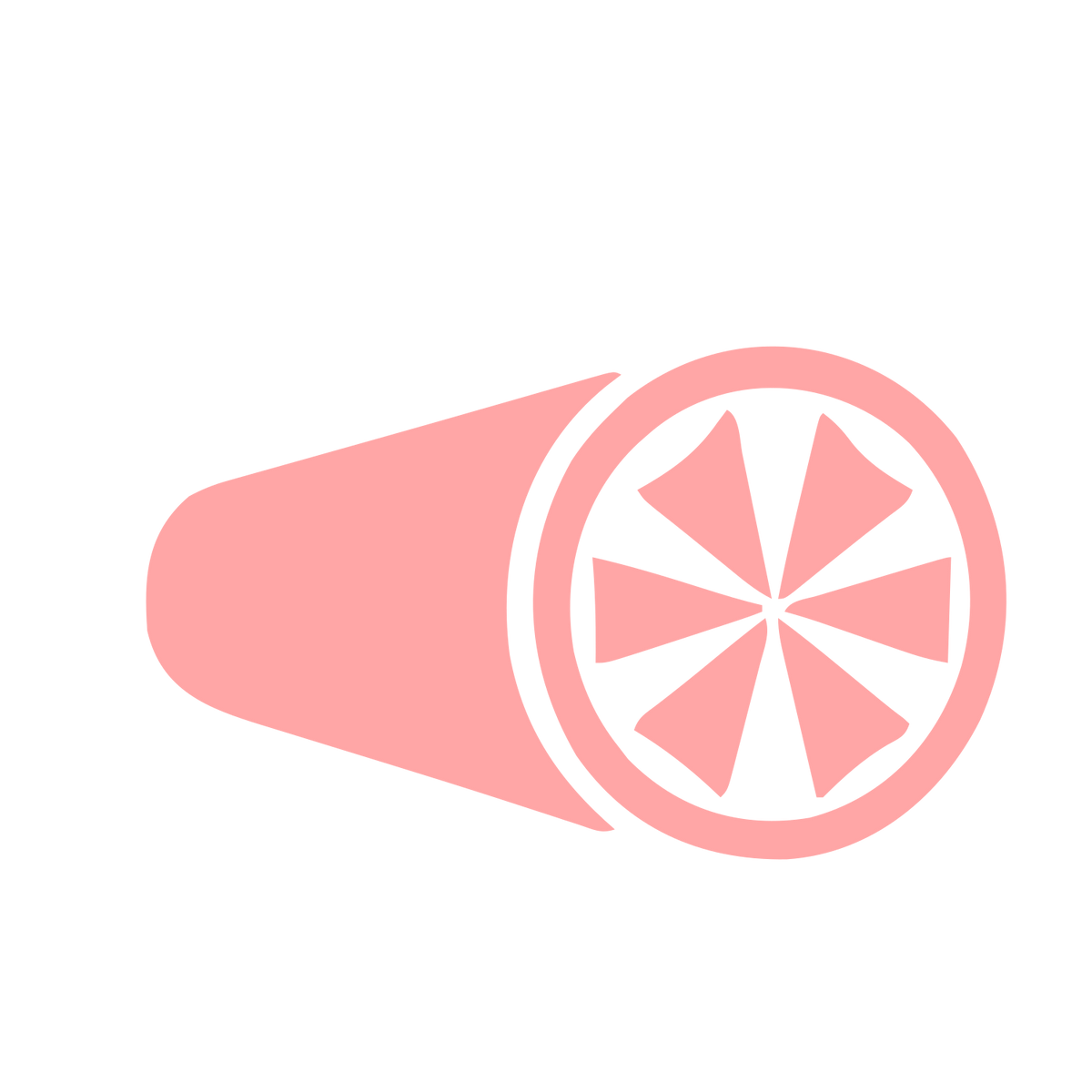 Citrus Slice Roll Logo #ffa6a6