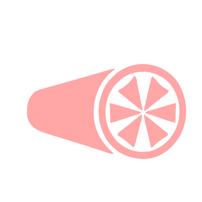 Citrus Slice Roll Logo #ffa6a6