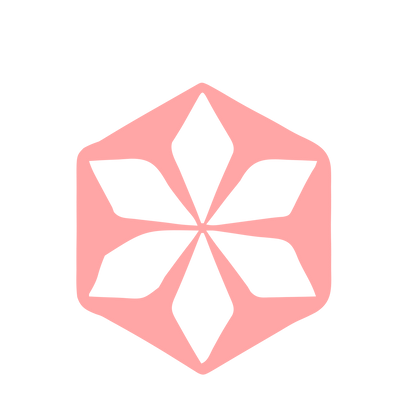 Hexagon Snowflake Pinwheel Logo #ffa6a6