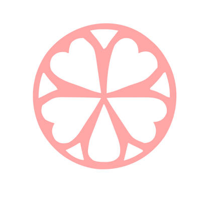 Four Leaf Clover Circle Logo #ffa6a6