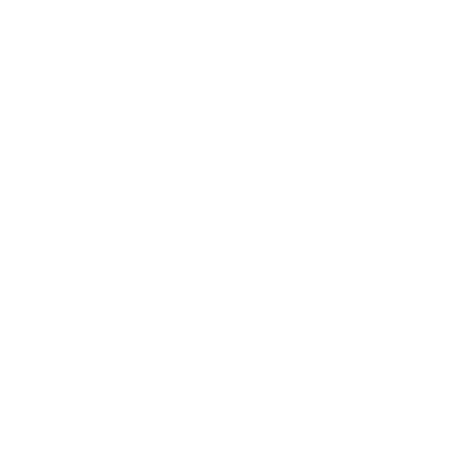 Four Leaf Clover Circle Logo #ffffff
