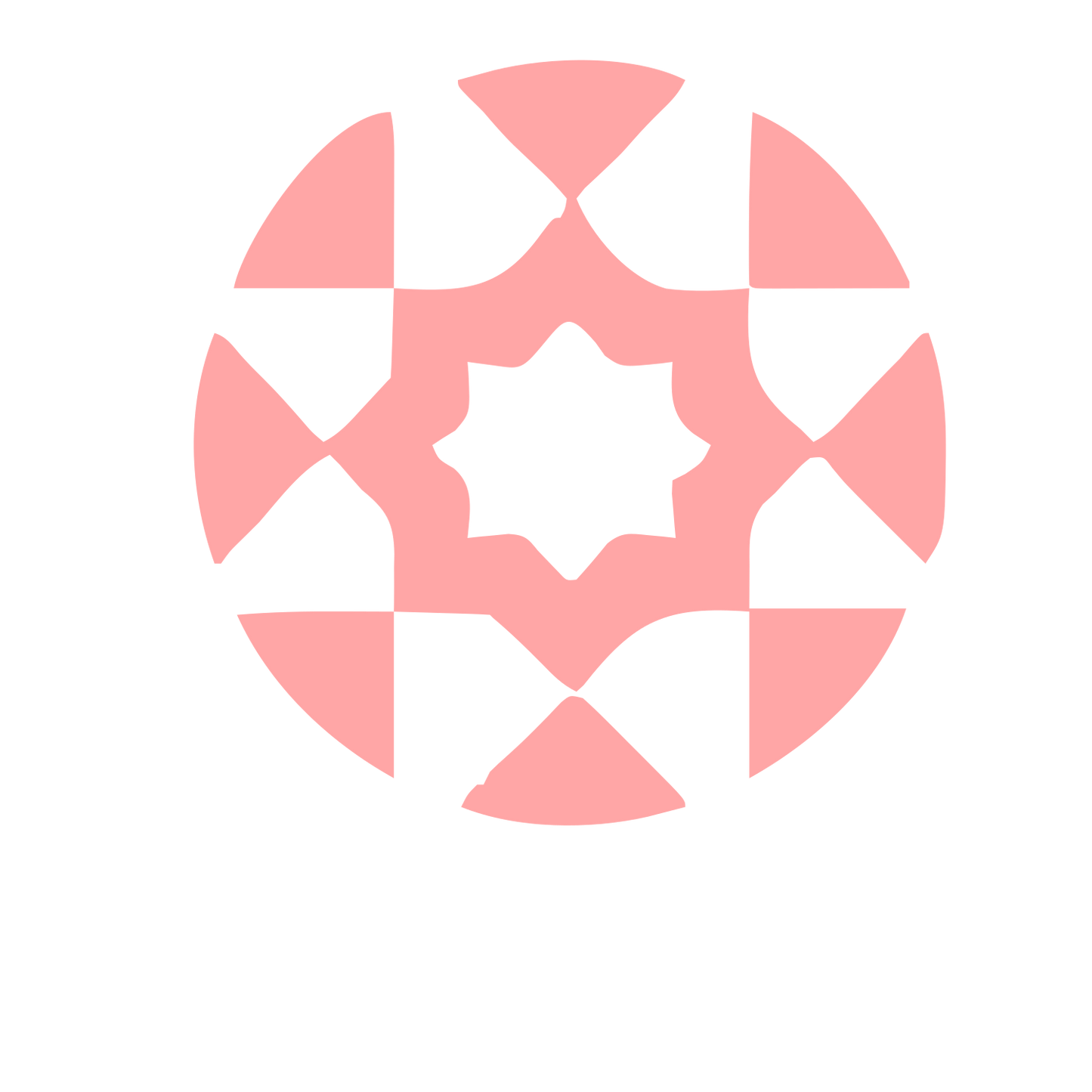 Kaleidoscope Star Circle Logo #ffa6a6