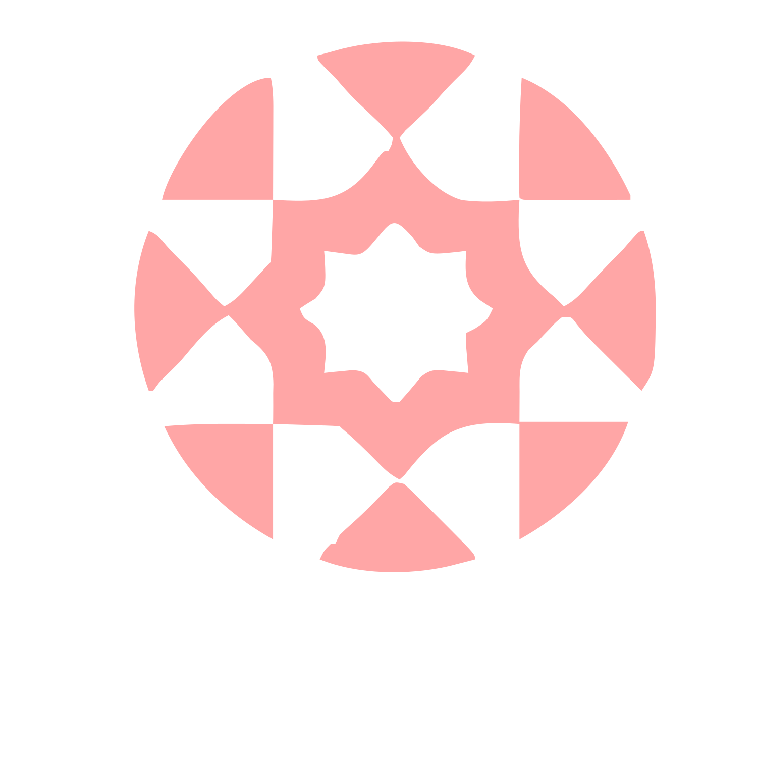 Kaleidoscope Star Circle Logo #ffa6a6