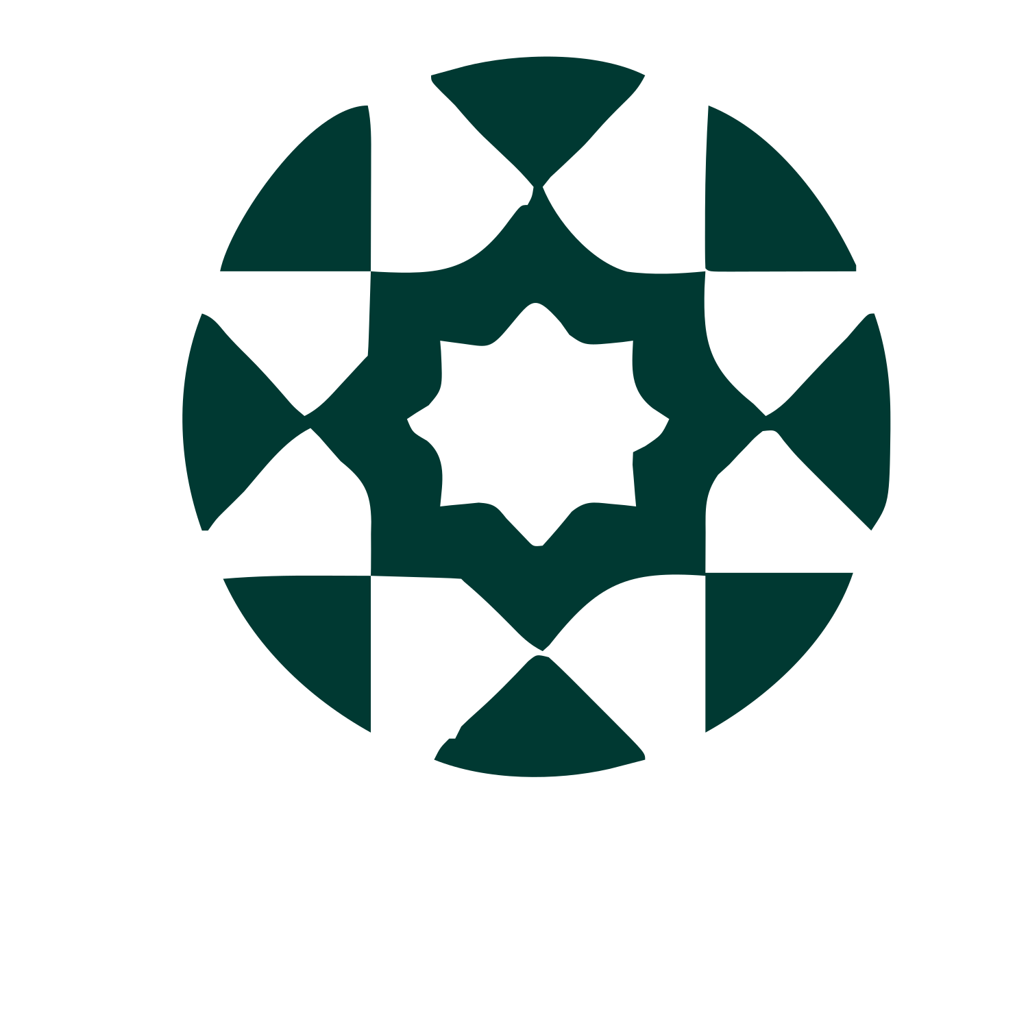 Kaleidoscope Star Circle Logo #003932