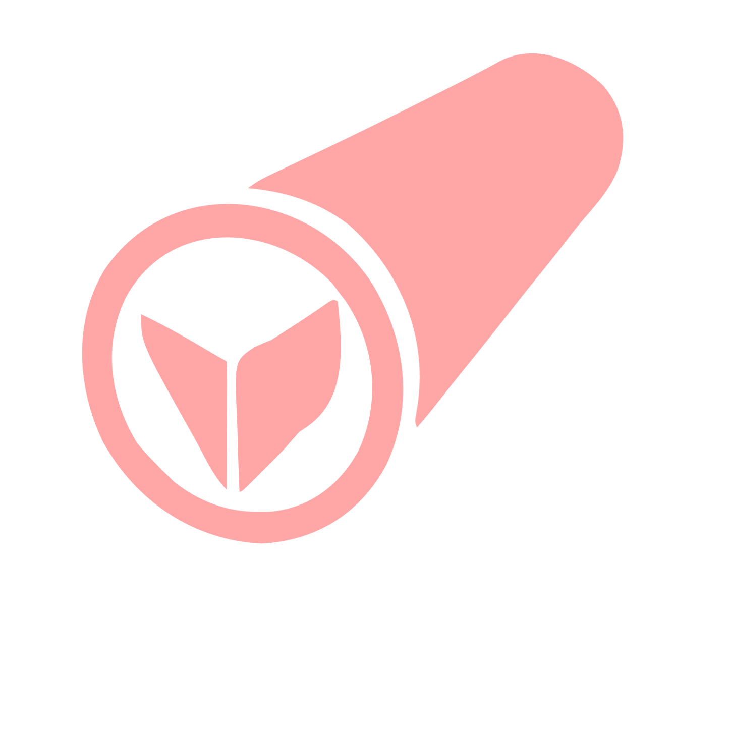 Telescope Lens Pictogram Logo #ffa6a6