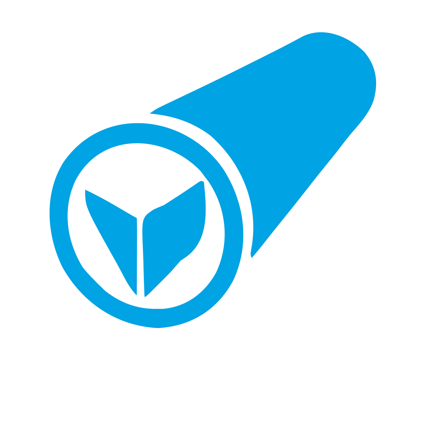 Telescope Lens Pictogram Logo #00a3e4