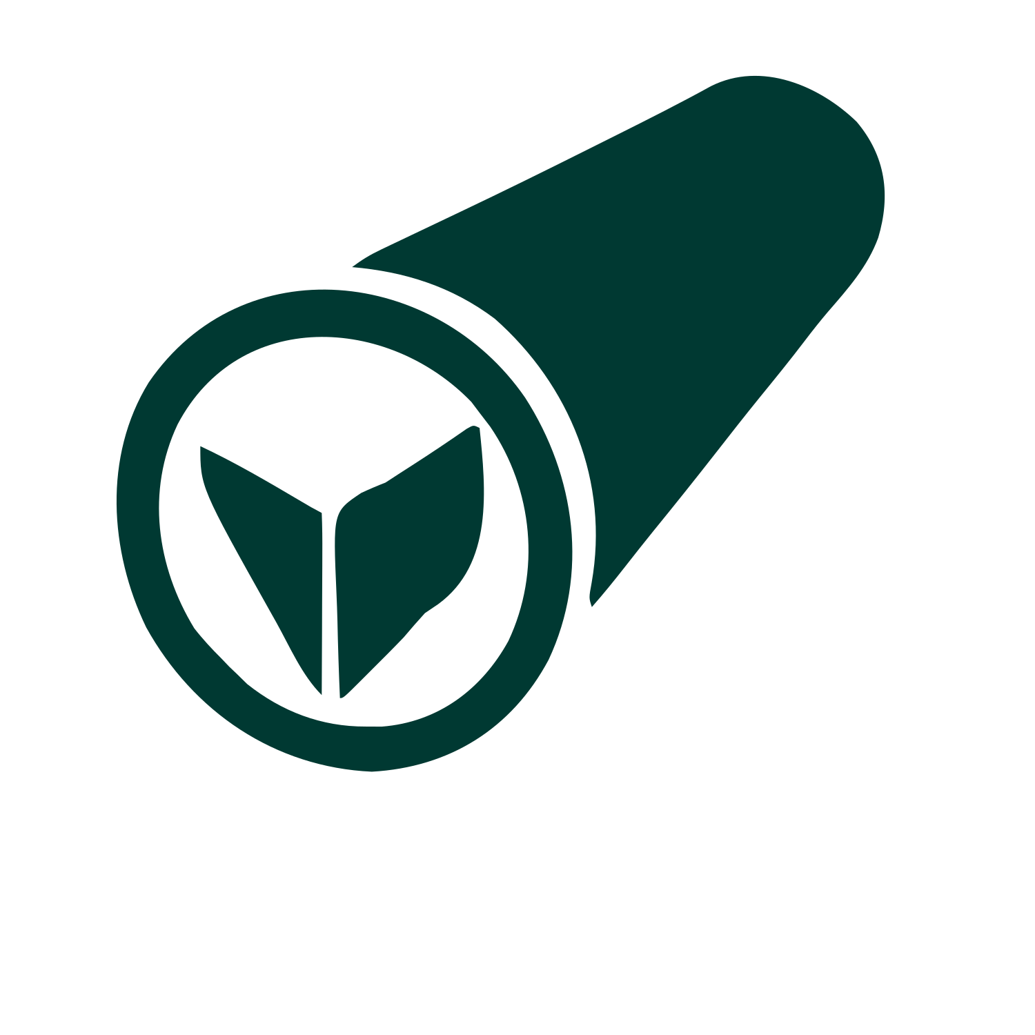 Telescope Lens Pictogram Logo #003932