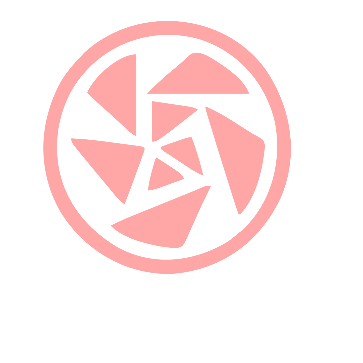 Camera Aperture Circle Logo #ffa6a6