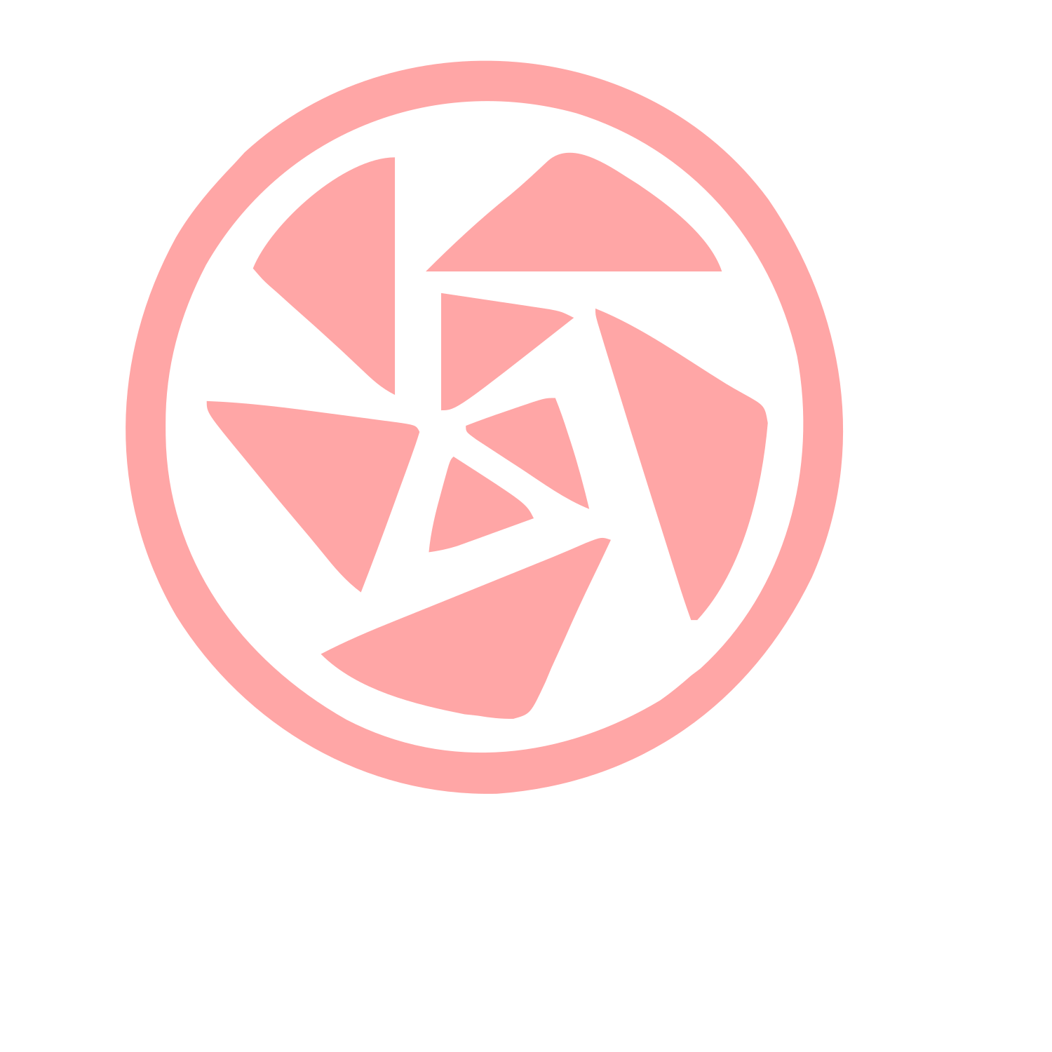 Camera Aperture Circle Logo #ffa6a6