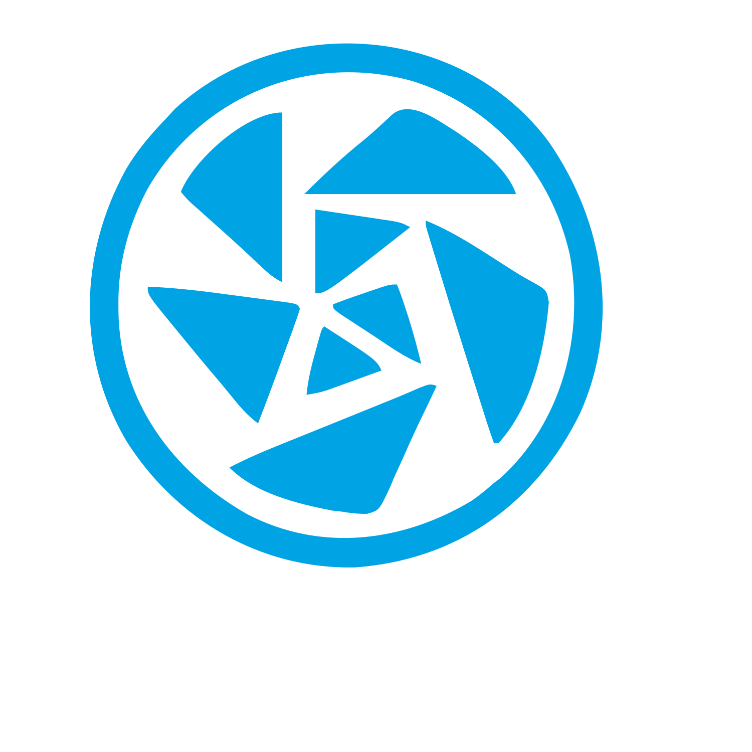Camera Aperture Circle Logo #00a3e4