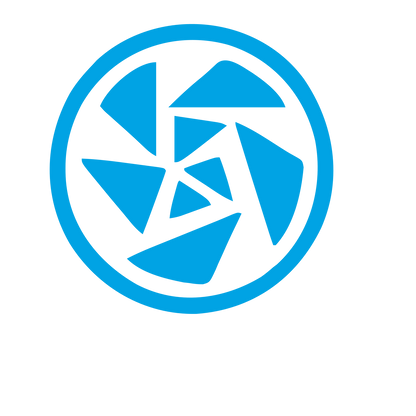 Camera Aperture Circle Logo #00a3e4