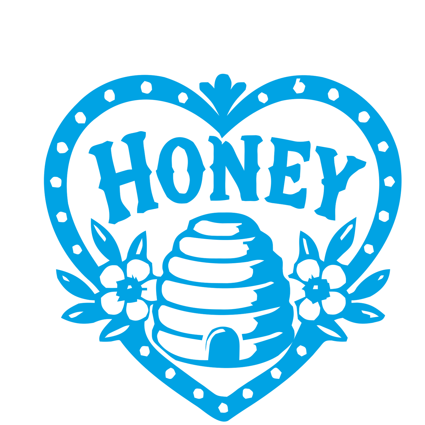 Honey Beehive Heart Logo #00a3e4