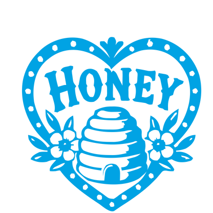 Honey Beehive Heart Logo #00a3e4