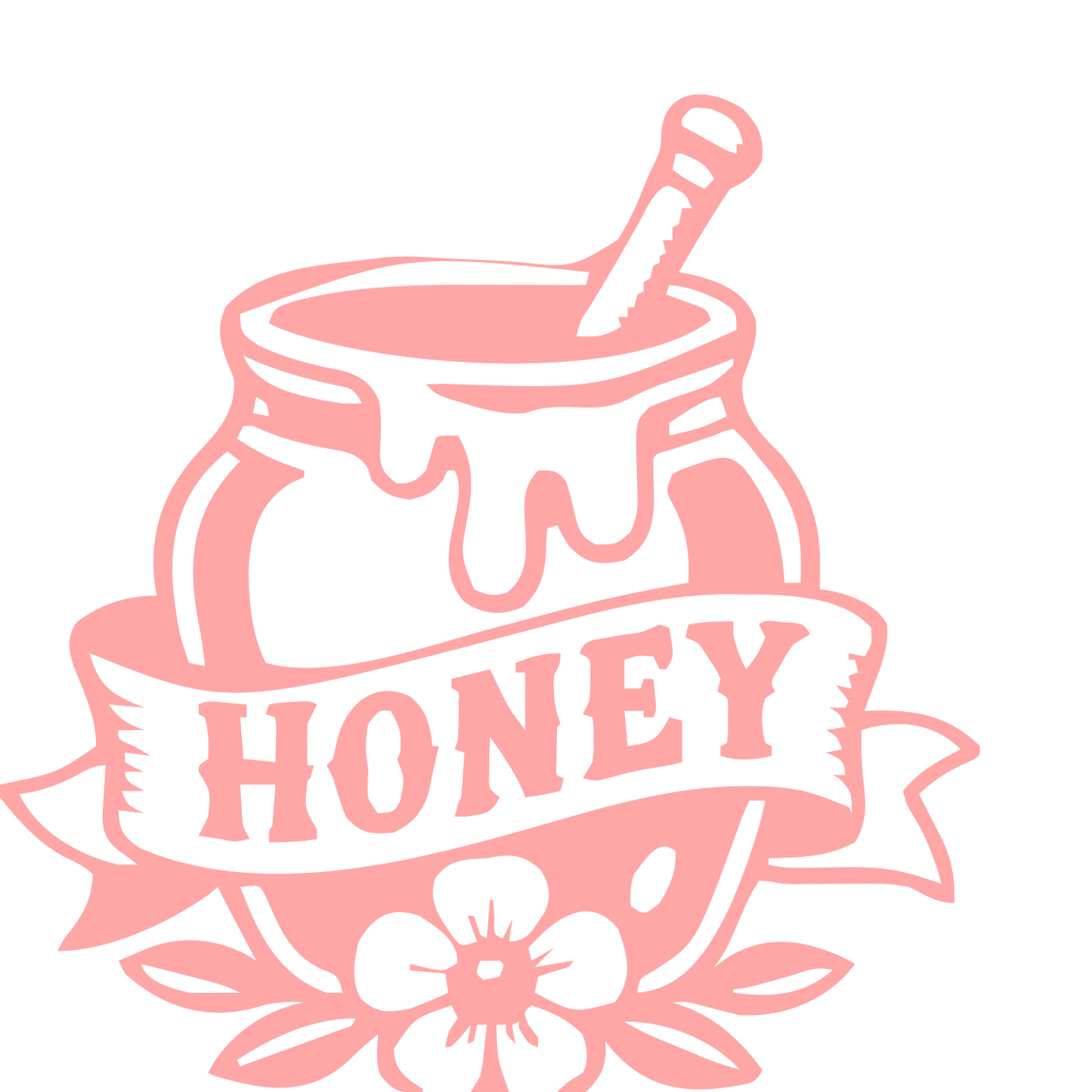 Tattoo Flash Honey Jar Logo #ffa6a6
