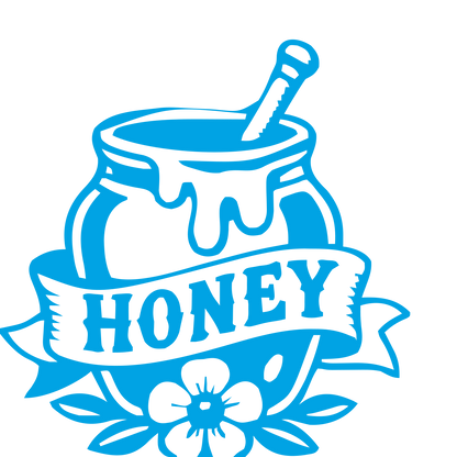 Tattoo Flash Honey Jar Logo #00a3e4