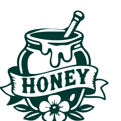 Tattoo Flash Honey Jar Logo #003932