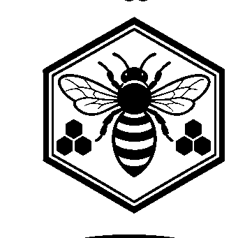 Honeybee Hexagon Badge Logo