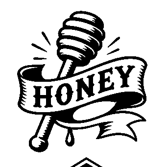 Tattoo Flash Honey Dipper Logo